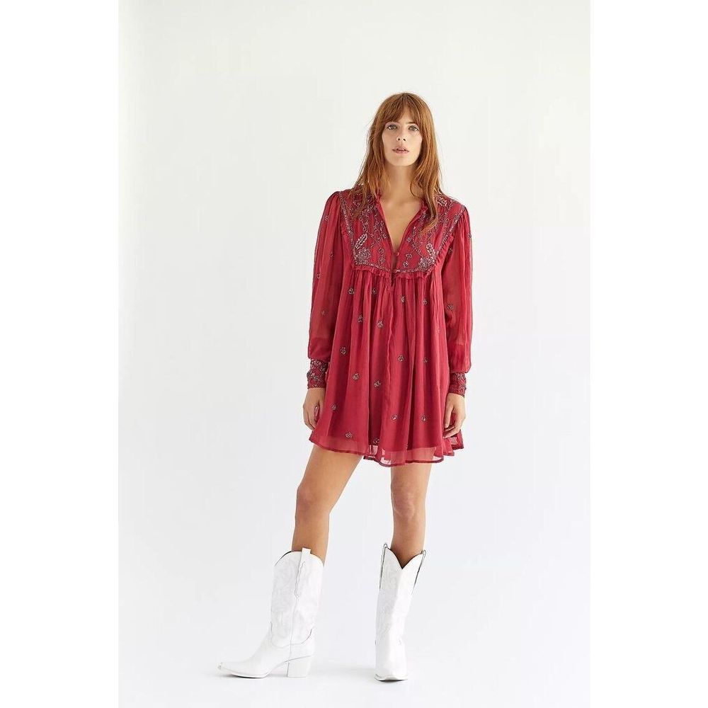 Free People Golden Sun Mini Dress